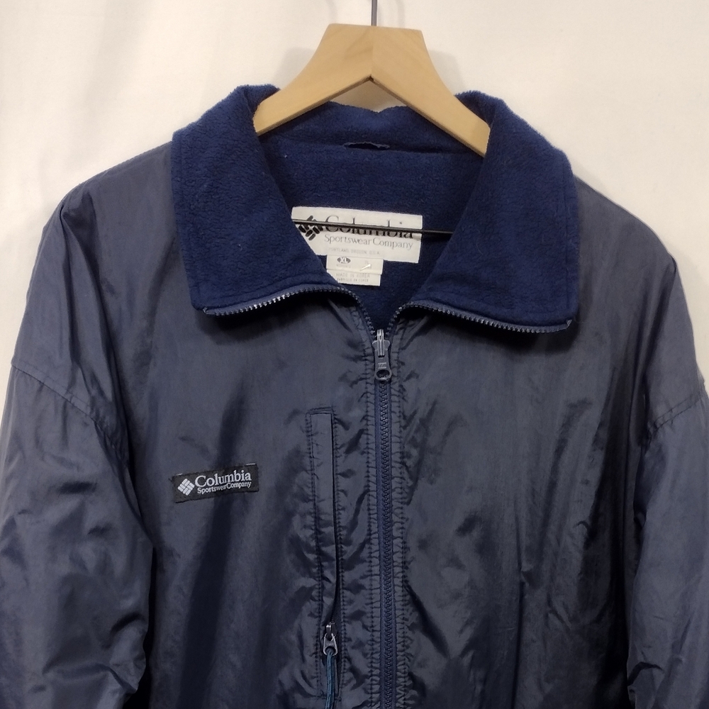 Vintage Columbia Nylon Zipper Jacket Womens XL Blue Boho Retro 90s Y2K Outdoor - Picture 2 of 9